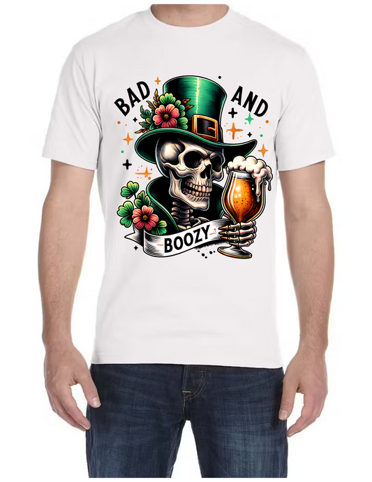 Bad and Boozy St. Patricks Day T-shirt