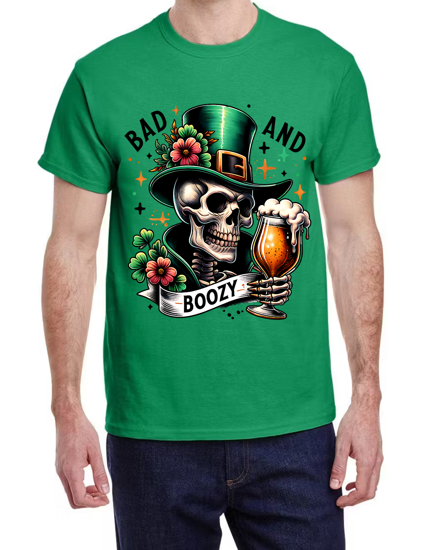 Bad and Boozy St. Patricks Day T-shirt